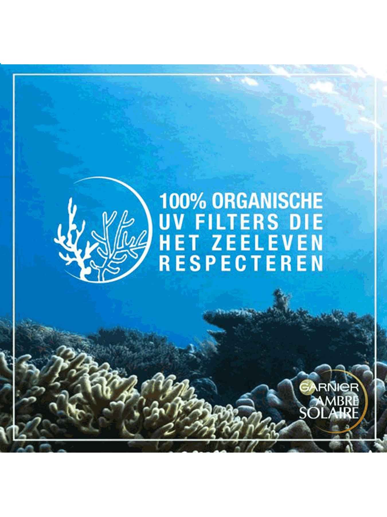 100% organische UV filter die het zeeleven respecteren